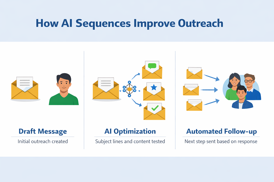 How AI sequences create, optimize, and automate cold outreach messages