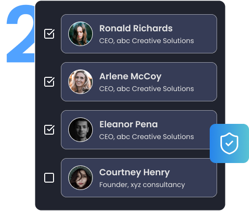 Select leads and unlock enrichment