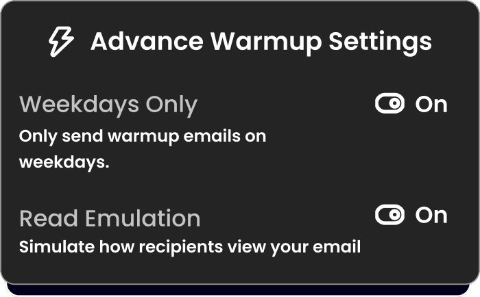 Set Warm-Up Preferences