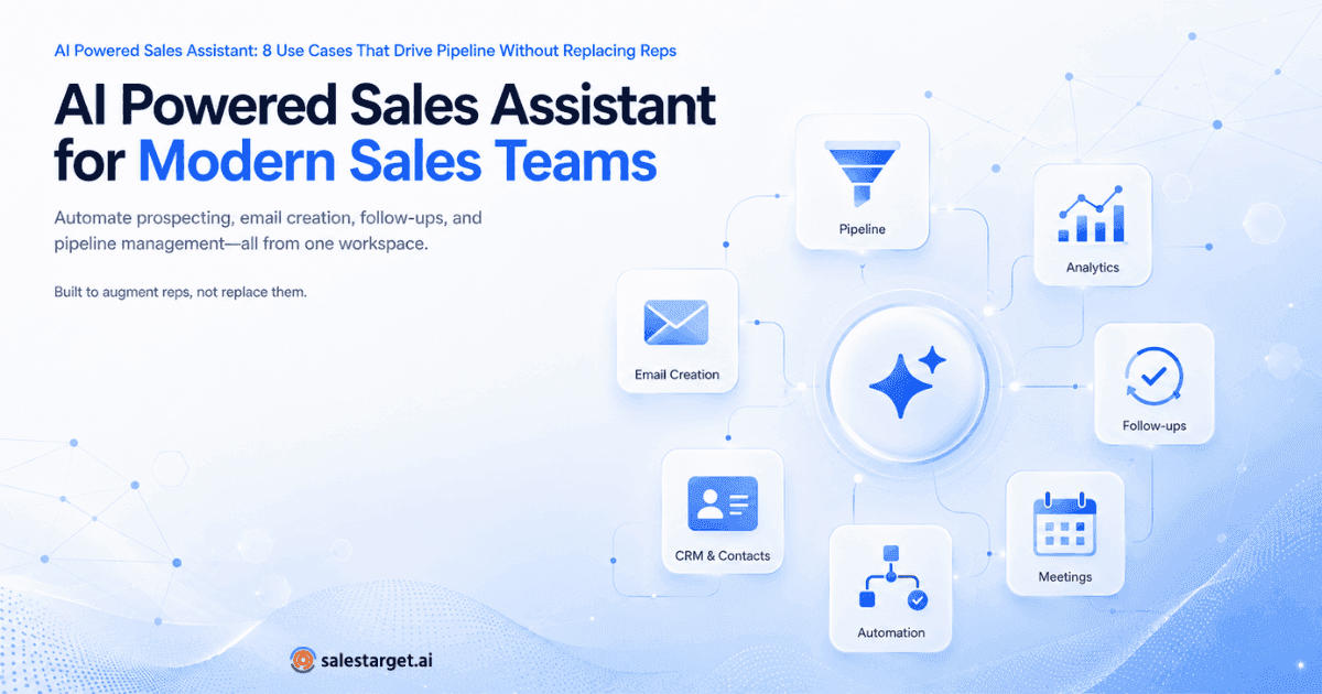 AI Powered Sales Assistant: 8 Use Cases That Drive Pipeline Without Replacing Reps