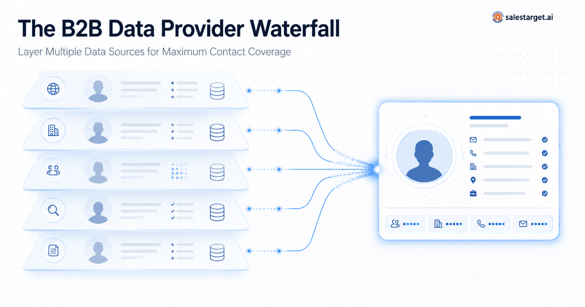 The B2B Prospecting Waterfall: How to Layer Multiple Data Providers for 95% Contact Coverage