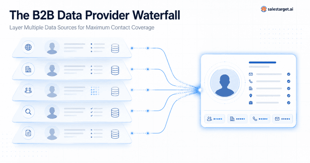 The B2B Prospecting Waterfall: How to Layer Multiple Data Providers for 95% Contact Coverage