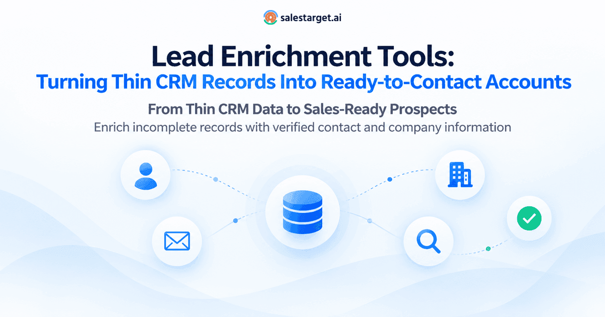 Lead Enrichment Tools: Turning Thin CRM Records Into Ready-to-Contact Accounts