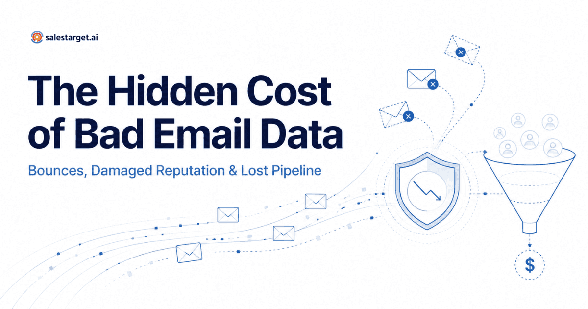 The Hidden Cost of Bad Email Data: Bounce Rates, Domain Reputation, and Lost Pipeline