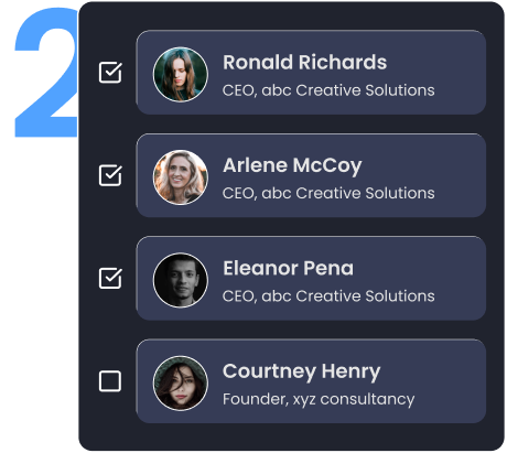 Select leads and unlock enrichment