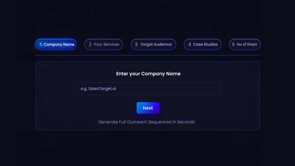 AI Sequence Generator creating automated multi-step cold email outreach sequences.